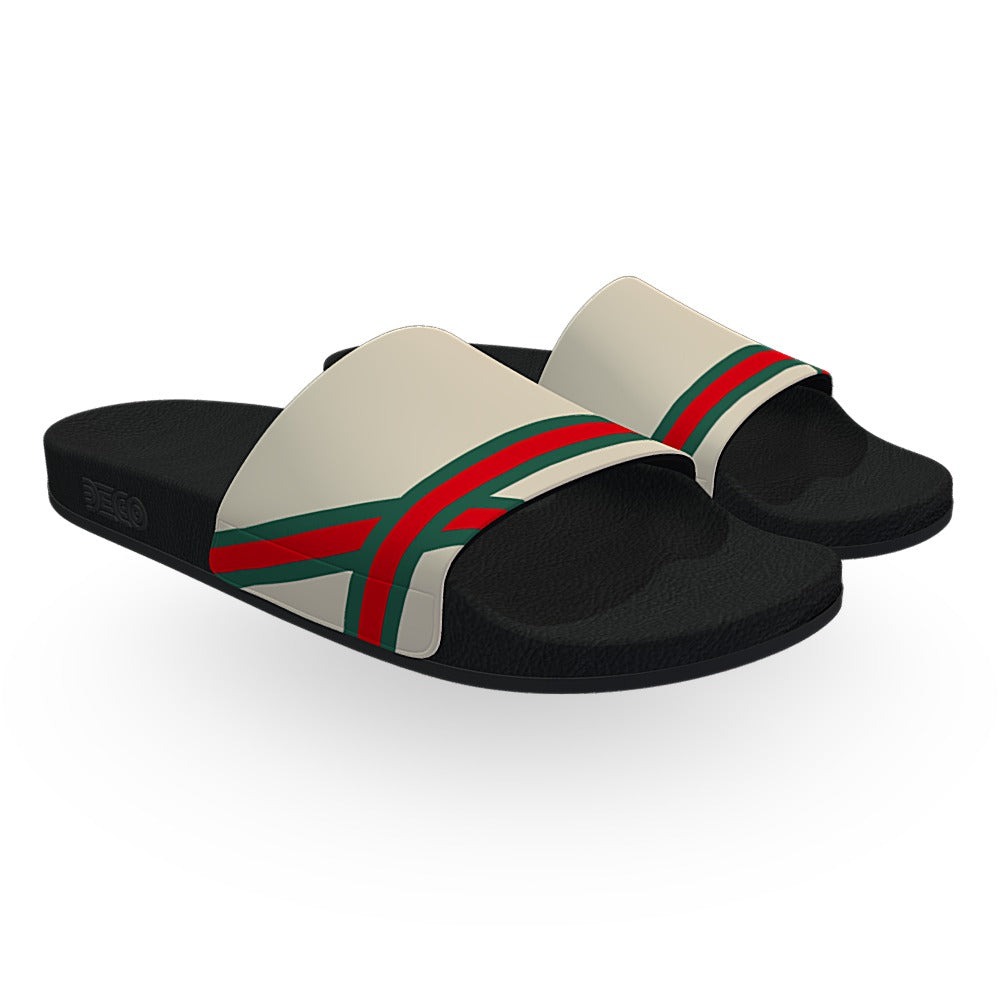 Black and green slides discount
