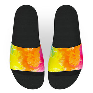 Colorful Watercolor Slide Sandals