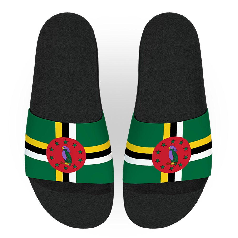 Dominica Flag Slide Sandals