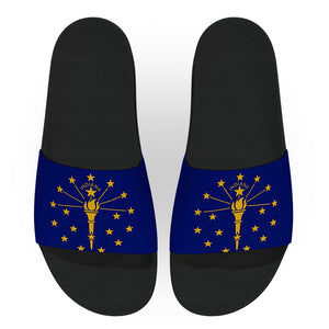 Indiana State Flag Slide Sandals