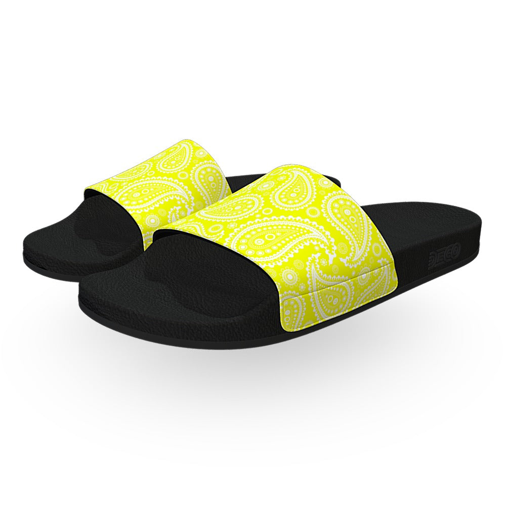 Yellow Bandana Slide Sandals