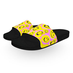 Pink Smiley Faces Slide Sandals