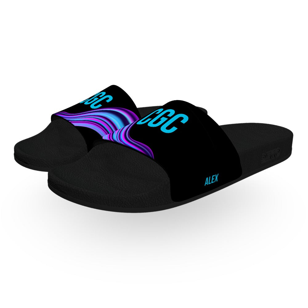 Fluid Letters Logo Team Slide Sandals