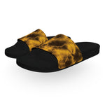 Black and Yellow Tie Dye Slide Sandals