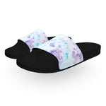 Purple and Blue Tie Dye Slide Sandals