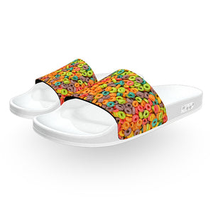 Round Fruity Cereal Slide Sandals