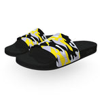 Yellow Woodland Camouflage Slide Sandals