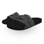 Black and Colorful Static Glitch Slide Sandals