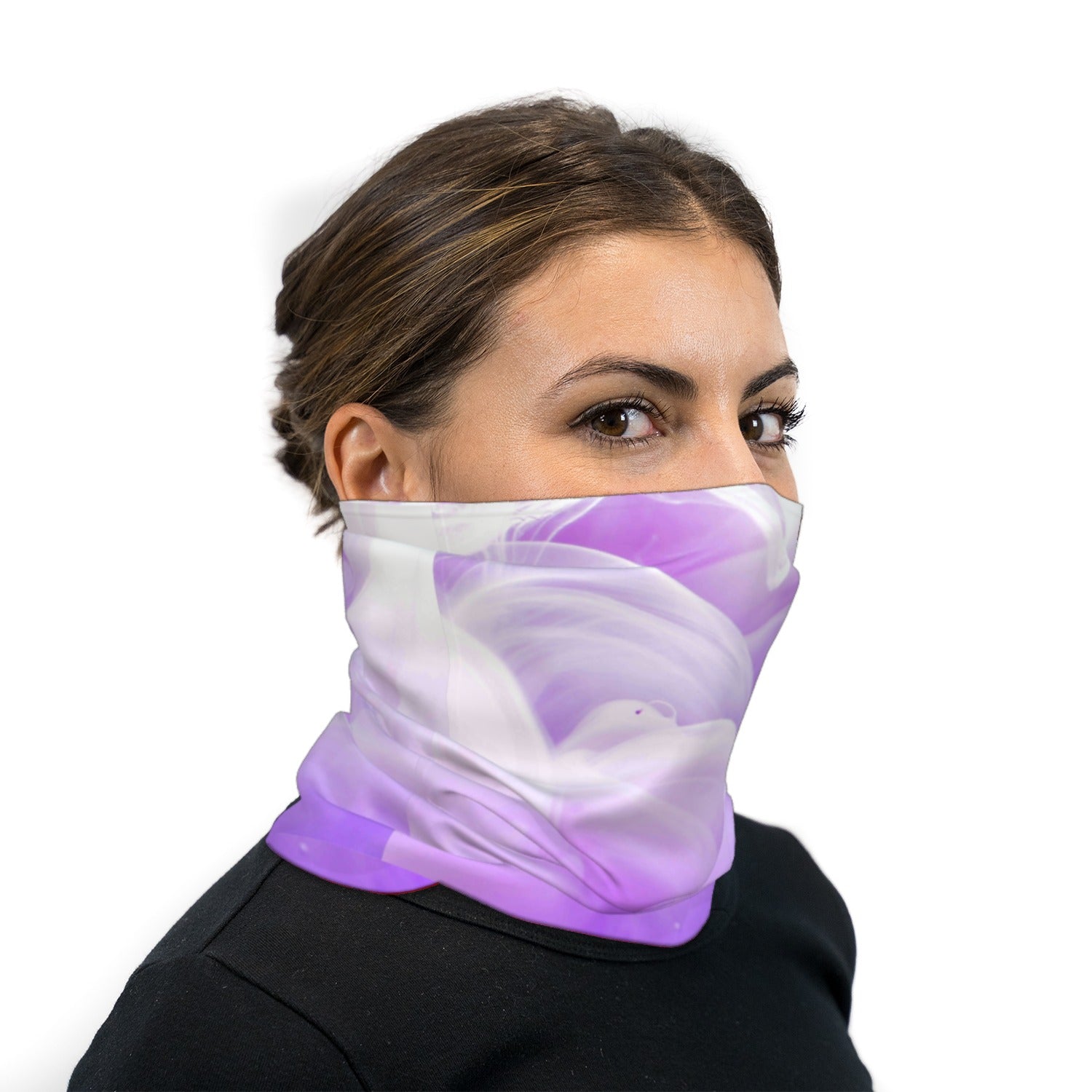 Purple Ink Water Neck Gaiter Face Mask