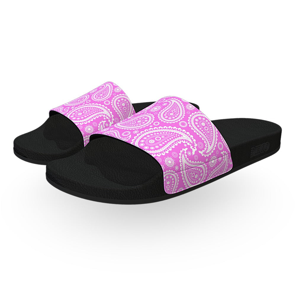 Pink Bandana Slide Sandals