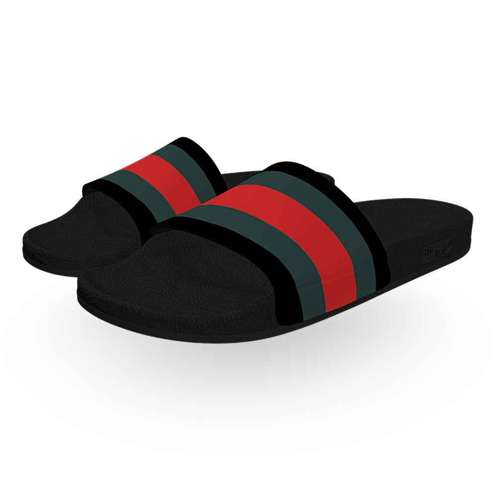 Red and black gucci slides discount