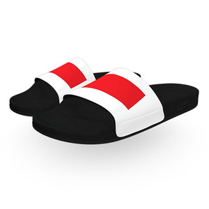 Red Block Slide Sandals