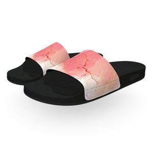 Pastel Peach Watercolor Slide Sandals