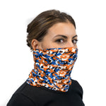 Orange and Blue ERDL Camouflage Neck Gaiter Face Mask