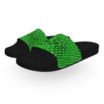 Green Snake Skin Slide Sandals