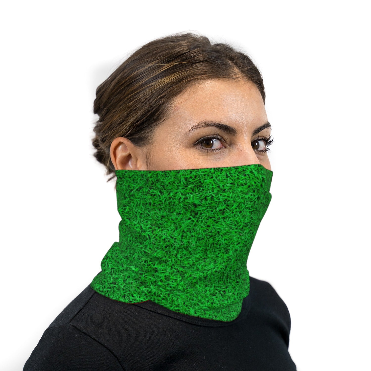 Green Turf Grass Neck Gaiter Face Mask