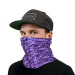 Purple ERDL Camouflage Neck Gaiter Face Mask