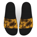 Black and Yellow Tie Dye Slide Sandals