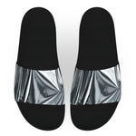 Silver Foil Slide Sandals