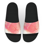 Pastel Peach Watercolor Slide Sandals