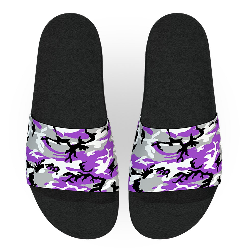 Purple White and Black ERDL Camouflage Slide Sandals