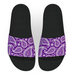 Purple and White Bandana Slide Sandals