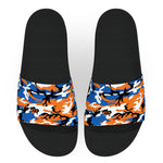 Orange and Blue ERDL Camouflage Slide Sandals