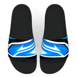 Blue Black White Slide Sandals
