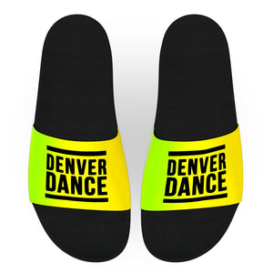 Gradient Block Text Team Slide Sandals