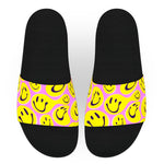 Pink Smiley Faces Slide Sandals