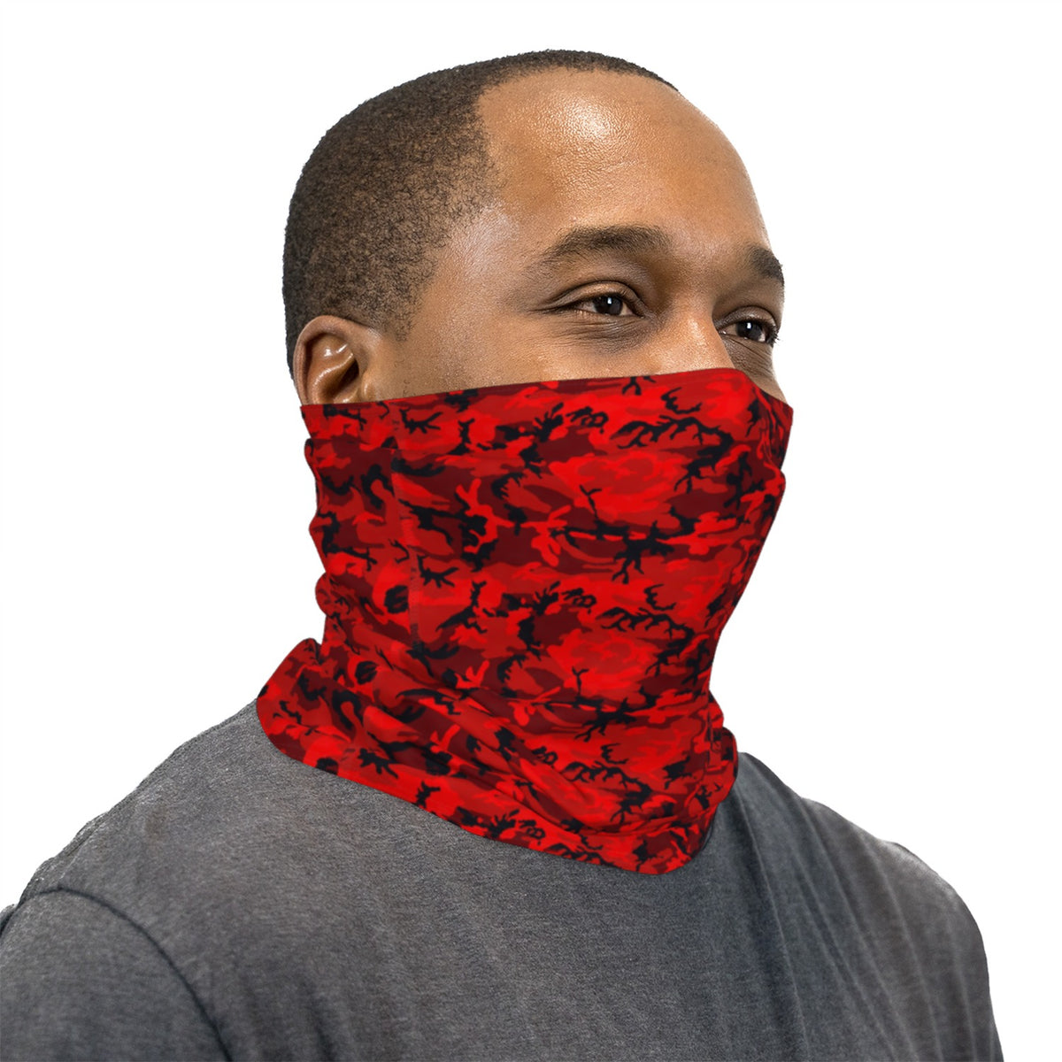 Dark Red ERDL Camouflage Neck Gaiter Face Mask & Deco Slides