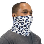 Snow Leopard Print Neck Gaiter Face Mask