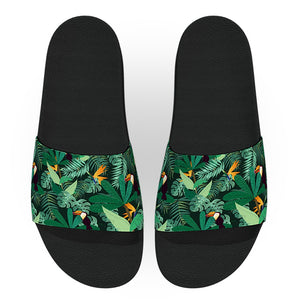 Tropical Green Tucan Slide Sandals