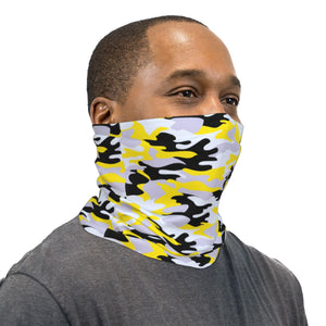 Black and Yellow Camouflage Neck Gaiter Face Mask