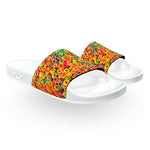 Round Fruity Cereal Slide Sandals