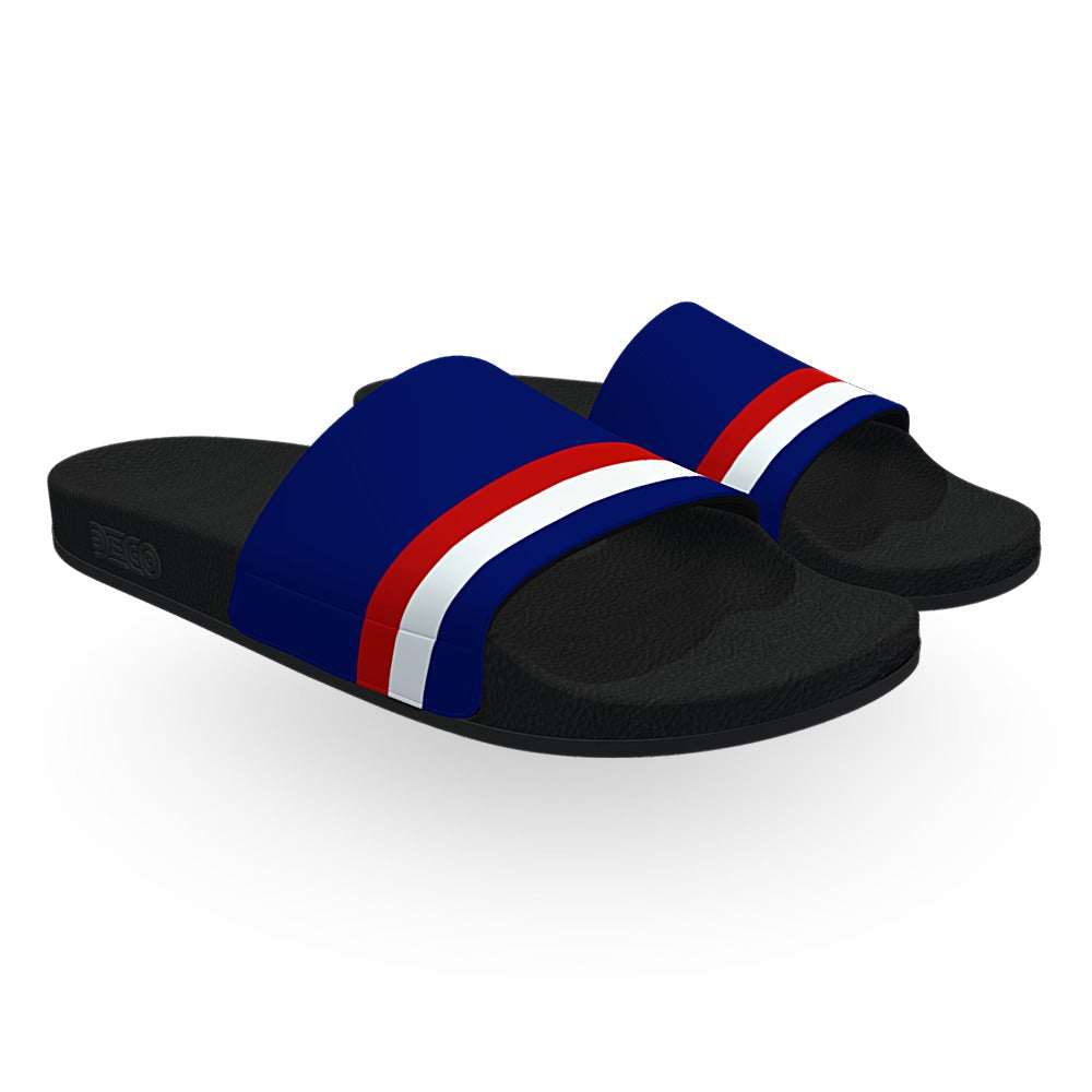 Red white discount blue sandals