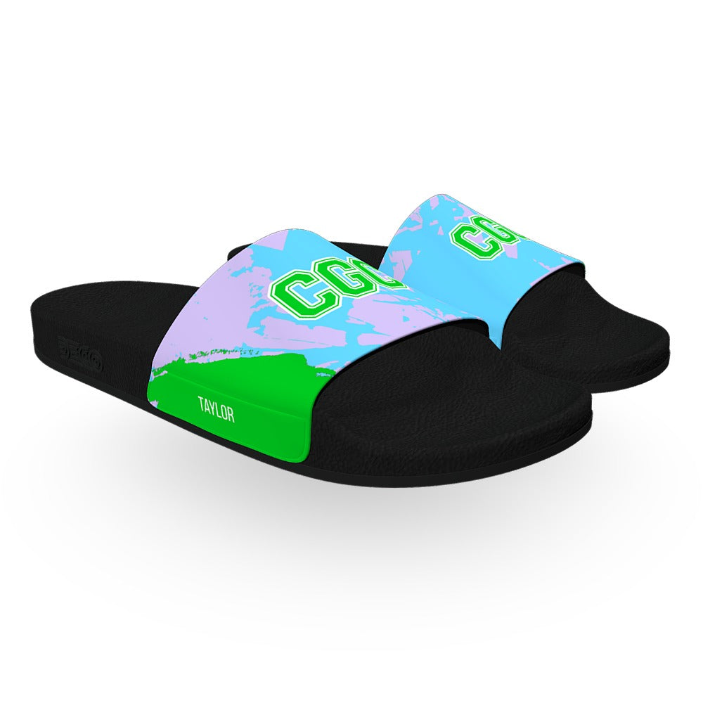Colorful Letters Logo Team Slide Sandals