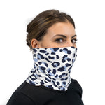Snow Leopard Print Neck Gaiter Face Mask