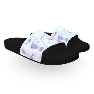 Purple and Blue Tie Dye Slide Sandals