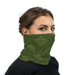 Olive and Black Bandana Paisley Neck Gaiter Face Mask