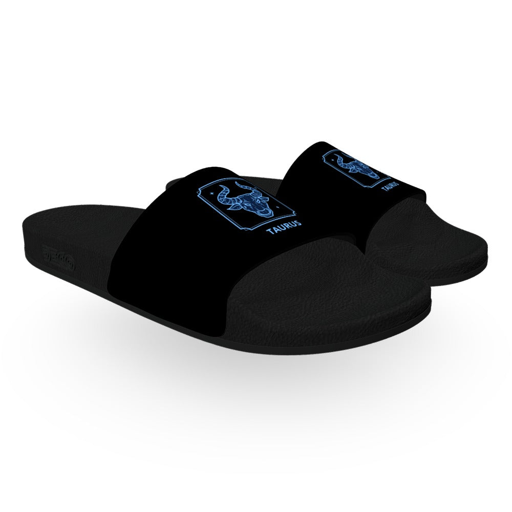 Dark Taurus Zodiac Slide Sandals