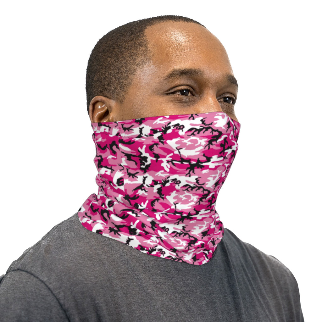 Pink and Black ERDL Camouflage Neck Gaiter Face Mask