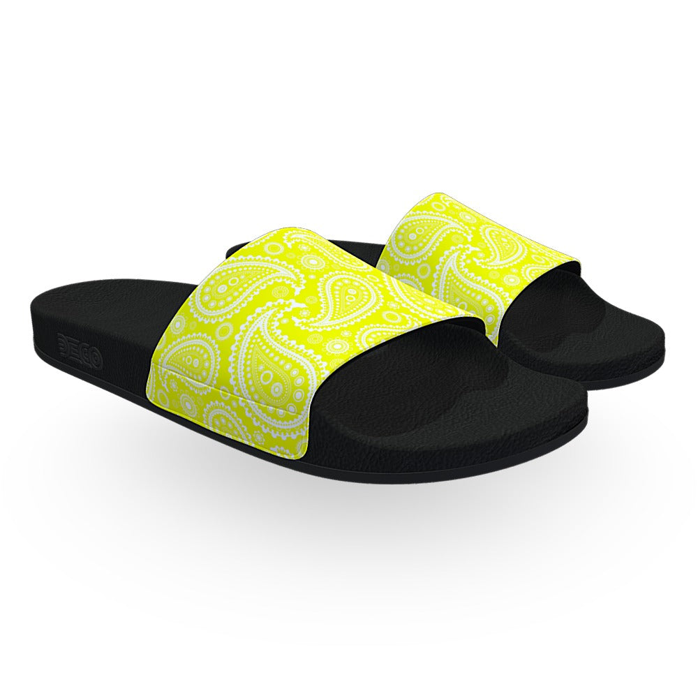 Yellow Bandana Slide Sandals