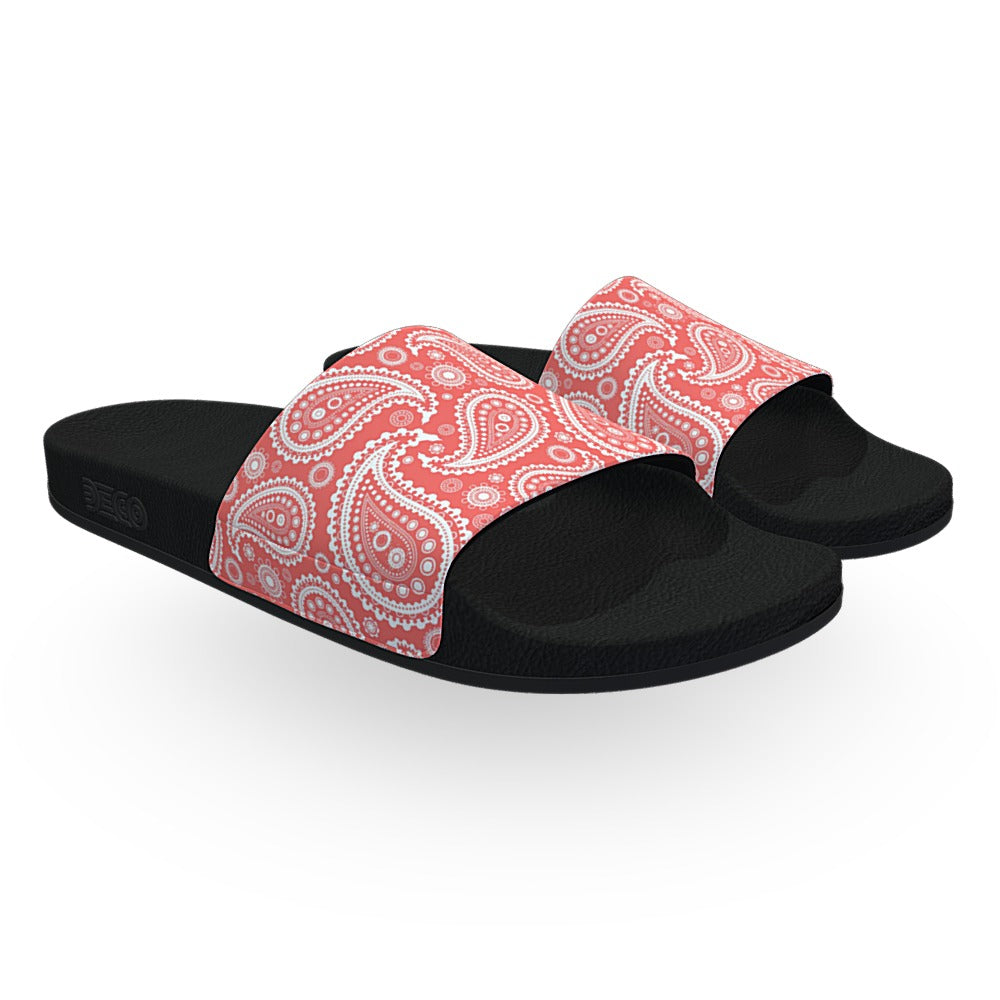 Coral Bandana Slide Sandals