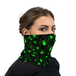 Black and Green Slime Spiders Neck Gaiter Face Mask
