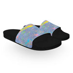 Light Wash Rainbow Denim Slide Sandals