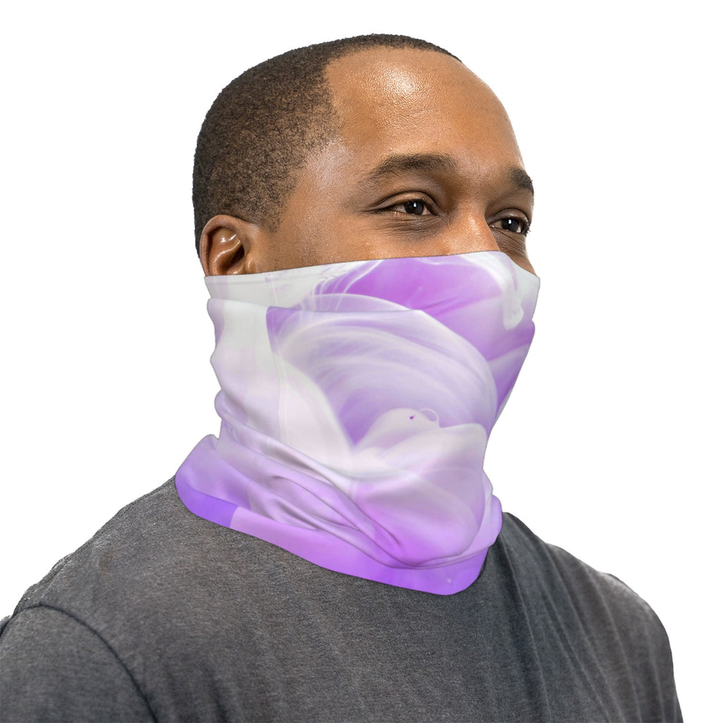 Purple Ink Water Neck Gaiter Face Mask