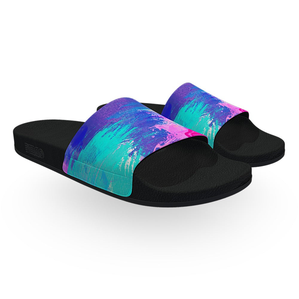 Rainbow Brush Paint Slide Sandals