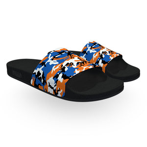 Orange and Blue ERDL Camouflage Slide Sandals
