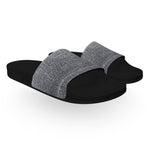 Grey Denim Slide Sandals